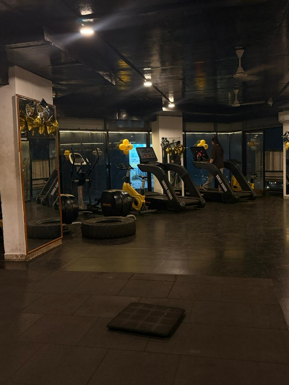 State-of-the-art cardio zone with treadmills and ellipticals