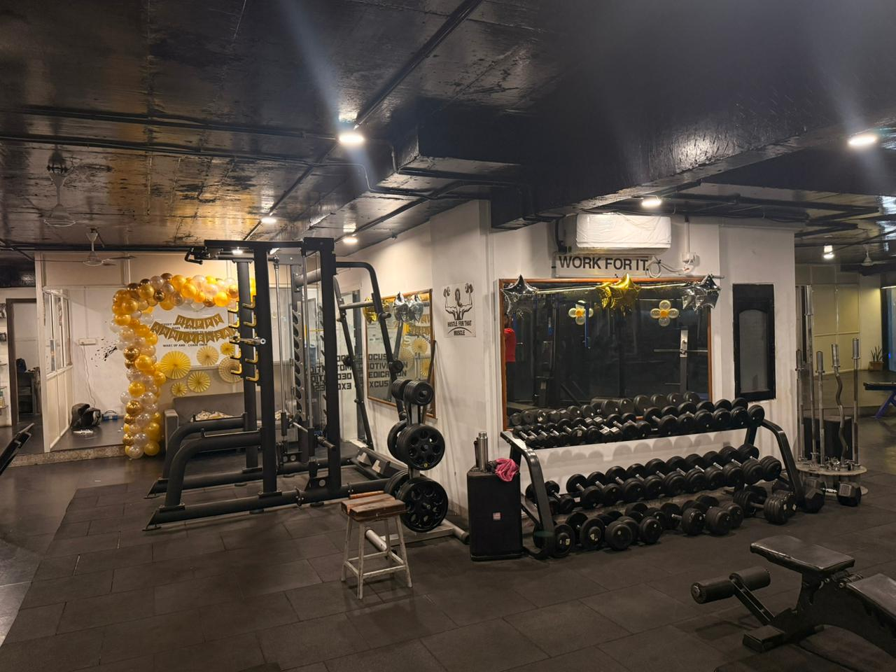 Complete gym floor with all training zones
